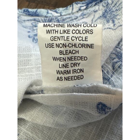 Spiaggia Dolce Size Medium 100% Cotton blue floral pull over - Picture 7 of 8